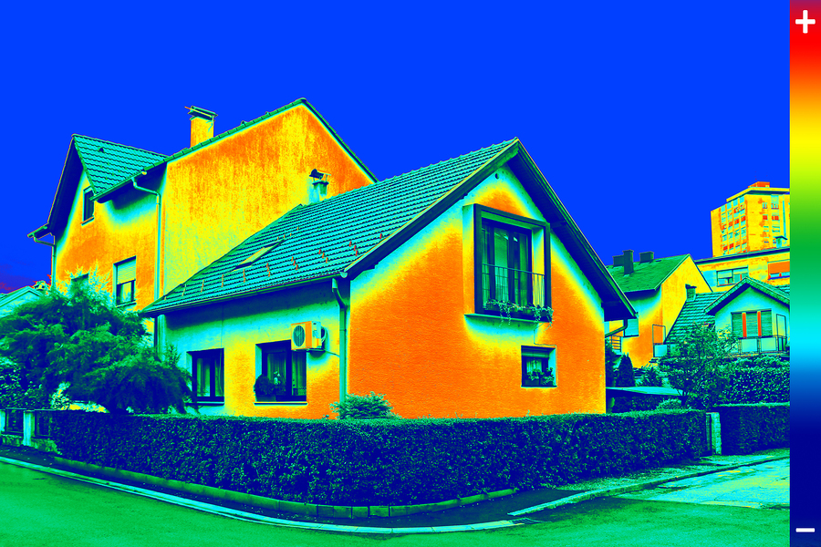 Thermo vision Image On House